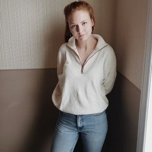 Pullover with Zipper Neckline